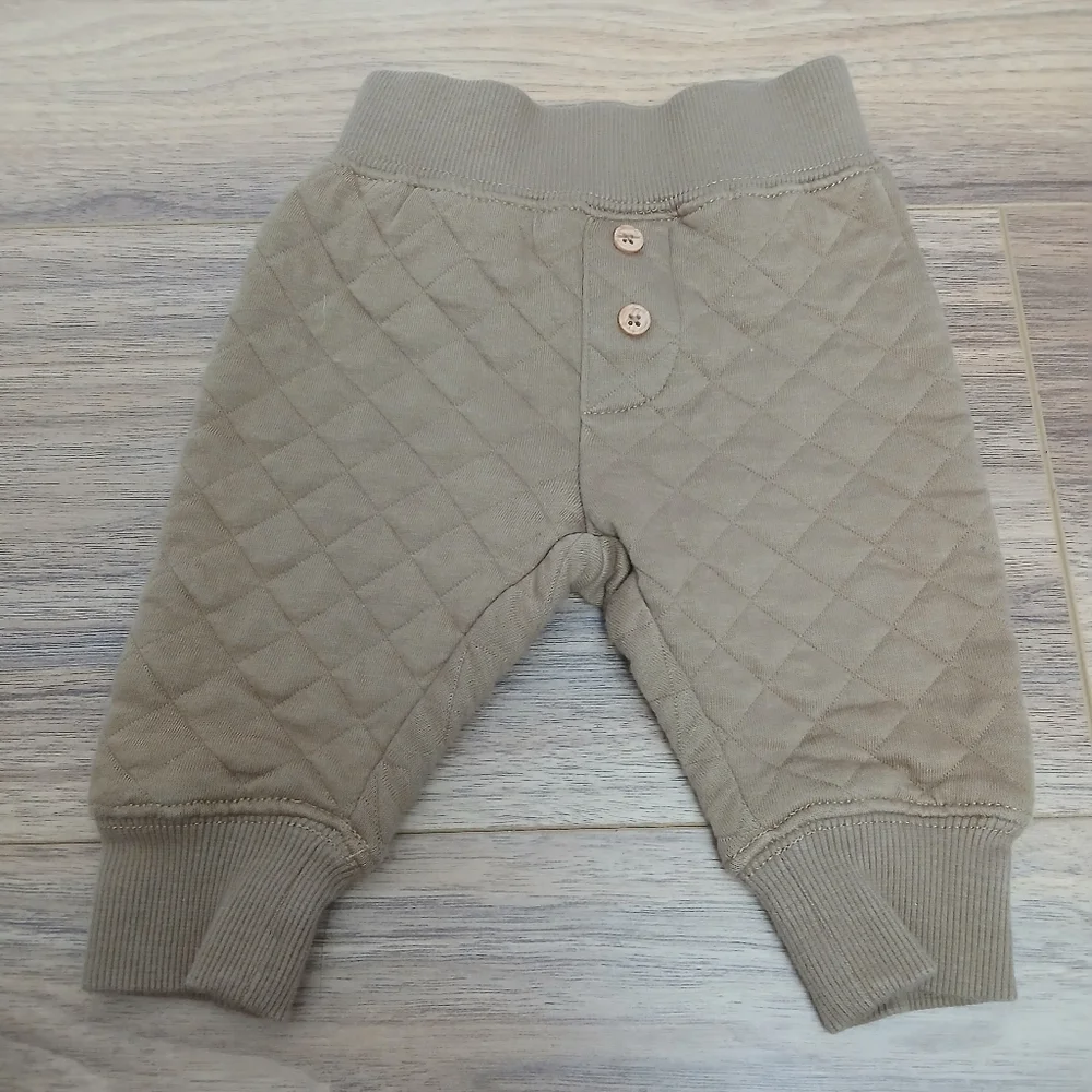 First Impressions Quilted Brown Joggers